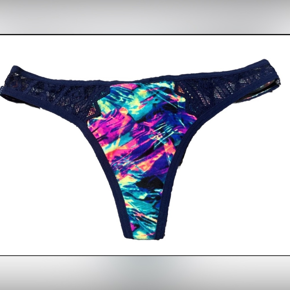 2015 PINK Victoria's Secret Multi-Color Thong Panty